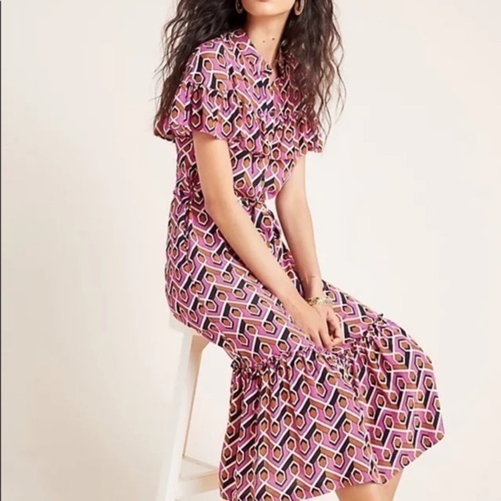 Anthropologie Corey Lynn Carter Annabel Geo Shirt Dress Medium